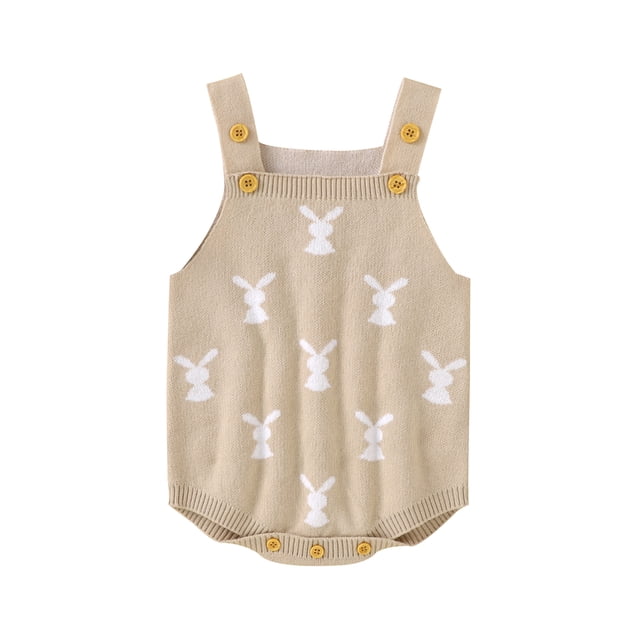 Nouveau-né Bébé Mignon Motif Rabbit Barboteuse Mode Sans Manches Barboteuse