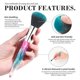 thumbnail image 3 of Makeup Brushes, 10PCs Professional Cosmetic Brush Set Special Shiny Foundation Face Powder Brush Eyeshadows Blending Blush Brushes Colorful Plastic Ha, 3 of 4