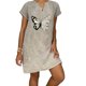 thumbnail image 2 of Vestido de cáñamo de bambú con estampado de cobertura suelta y cuello en V retro vintage de manga corta para mujer Fridja  qw6039, 2 of 6