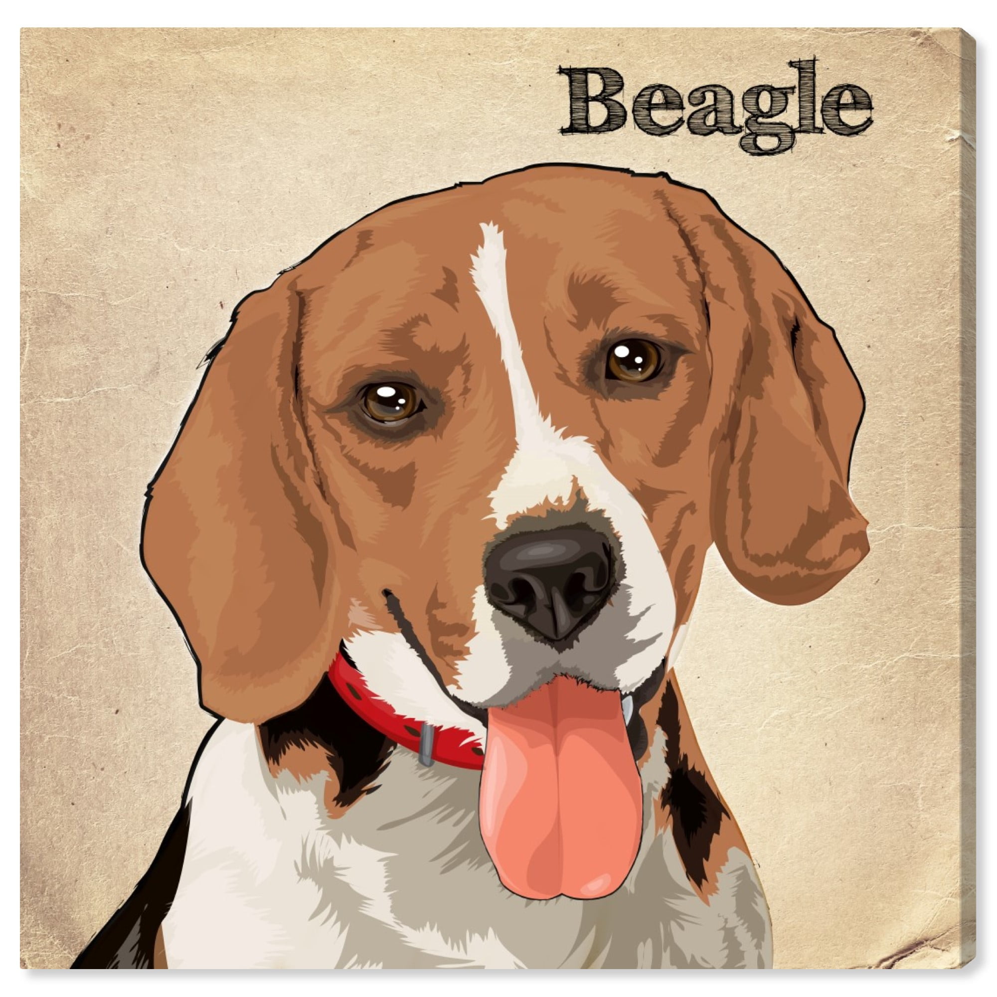 Runway Avenue Animals Wall Art Canvas Prints 'Beagle' Dogs and Puppies