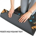 thumbnail image 3 of Boho Multicolor Geometric Ethnic Pattern Hot Yoga Mat Towel Non Slip for Hot Yoga - Quick-Drying Yoga Mat Cover with 4 Corner Pockets with Travel Bag - Hot Yoga Towel Non Slip 70"x26", 3 of 6