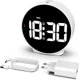 thumbnail image 1 of Digital Alarm Clock, Small Battery-Powered Clock with Dual Alarms, Snooze, 4 Brightness Levels, Week Display, Alarm Time, for Travel Bedrooms (With Ad, 1 of 5