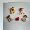 thumbnail image 2 of Refrigerator Magnet Vivid Lovely Beautiful Three-dimensional Creative Home Decoration Resin Cartoon Yoga Girl Refrigerator Sticker for Office, 2 of 7