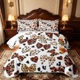 thumbnail image 2 of Manfei Abstract Leopard Print Quilt Full,Cartoon Cute Bow Full Bedspread Sets,3-Piece,1 Coverlet and 2 Pillowcases, 2 of 7