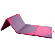 Ainfox 4'x10'x2" Thick Folding Gymnastics Gym Exercise Aerobics Mats Stretching Yoga (Pink and Purple) by Ainfox