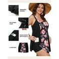 thumbnail image 3 of SHEWIN Woman Plus Bathing Suit One Piece Swim Dresses for Woman Tummy Control Swimm Suits with Pockets Floral 3X, 3 of 9