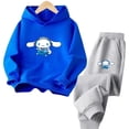 thumbnail image 3 of Conjunto de sudadera con capucha Cinnamoroll con dibujos animados para niños y niñas de 3 a 14 años, sudadera informal de calle kawaii, traje de camión deportivo para exteriores para niños, 3 of 5