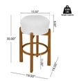 thumbnail image 2 of Vera Indoor Round Seat Bar Stool,Walnut, 2 of 10