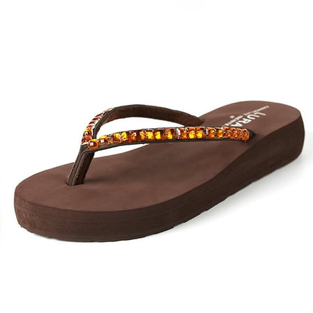 

AXXD Womens Sandals Comfortable Summer Flip Flop Wedge Beach Mothers Day