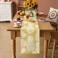 thumbnail image 3 of Table Runner 70 Inches Long, Yellow Pineapple Decorative Table Runner for Party Wedding Home Decor, Tropical Summer Botanical Fruits Dresser Scarves for Bedroom Kitchen Tables Decor 13x70 Inch, 3 of 9