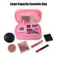 thumbnail image 5 of Unique Bargains Cosmetic Bag Travel Makeup Bag Cosmetic Brush Organizer Storage Bag for Women Pink 7.87"x4.72"x3.15", 5 of 7