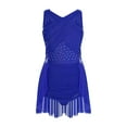 thumbnail image 3 of TSSOE Lyrical Dance Dress for Girls Latin Jazz Ballet Dance Leotard Dress Skating Ballroom Dancewear Blue 16, 3 of 8