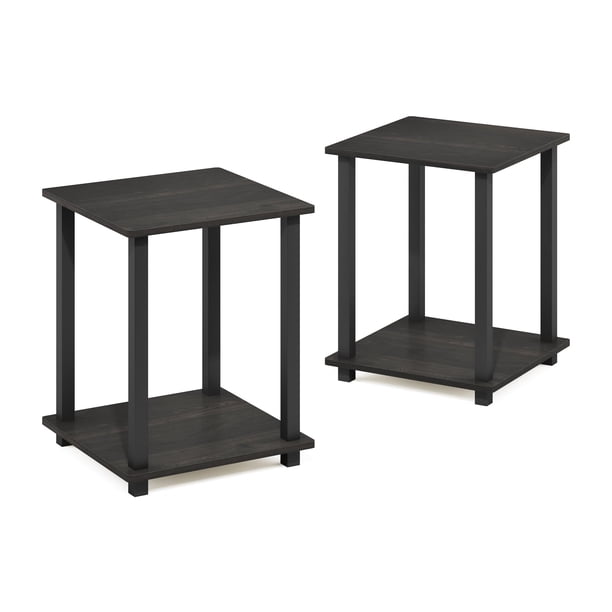 Mesa auxiliar Furinno Simplistic, juego de 2 unidades, color café espresso y negro Furinno Ver descripción
