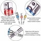 thumbnail image 5 of Extensión de taladro flexible y flexible, accesorio de taladro en ángulo recto para espacios reducidos, adaptador de enchufe multifunción para conversión de herramientas, 1 broca en ángulo recto y 3, 5 of 5