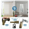 thumbnail image 5 of Urbanest 1" Hammered Adjustable Curtain Rod with Designer Finials — Heavy-Duty Metal Telescoping Rod, Easy Install, 48"–84″, Renaissance Gold, 5 of 6