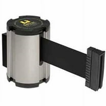 Lavi Industries 50-41300SA-BK Wall Mount 13 ft. Retractable Belt Barrier, Black