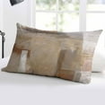 thumbnail image 5 of Brown Throw Pillow Covers, Abstract Paint Texture Retro Smudge Graffiti Art Soft Breathable Pillow Cases with Invisible Zipper for Sleeping, Small Pillowcases for Couch Bed Sofa Chair 16x24 Inches, 5 of 6