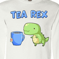 thumbnail image 4 of Inktastic Tea Rex Cute Green Dinosaur Pun Long Sleeve T-Shirt, 4 of 5