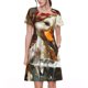 thumbnail image 1 of Balery Cartoon Scottish Duck Vestidos sueltos de manga corta para mujer, vestidos de verano 2025, vestidos casuales de corte A con vuelo., 1 of 6
