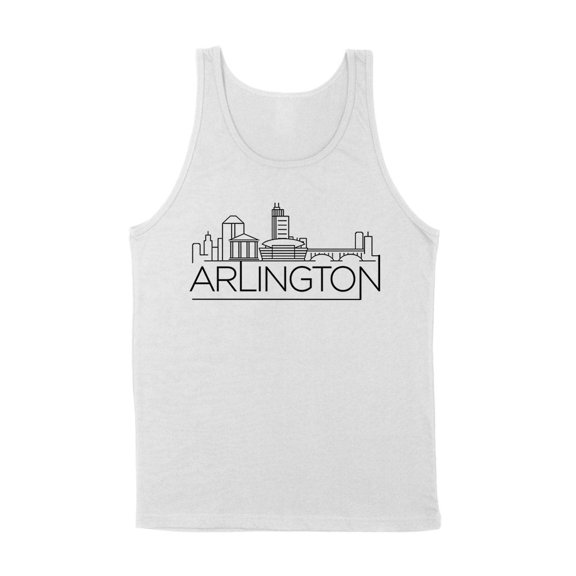 Skyline Arlington Virginia Tank Top Unisex Large White