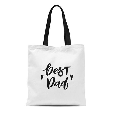 KDAGR Canvas Tote Bag Best Dad Excellent Holiday on Father Day Modern Reusable Shoulder Grocery Shopping Bags