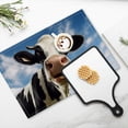 thumbnail image 4 of BaHomeck placemats Set of 4 rectangle Linen Cotton Placemats for Dining Table Washable Heat Resistant,18*12inch,Happy Cow Against Blue Sky Background, 4 of 4