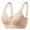 Beige, variant on Fesfesfes Bras for Women Padded Shaped Bras Wire Free Side Lifted Underwear Bras Elegant Lace Edge Solid Bras Gather Push Up Unwired Everyday Bras
