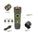 thumbnail image 2 of Swiss Tech Mini Turbo Flashlight, 1200 Lumen, LED, Rechargeable, IP67 Weatherproof, Green, 2 of 12