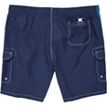thumbnail image 3 of Falcon Bay Big Men's Striped Cargo Swim Trunks 3XL Navy #567B, 3 of 4