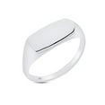 thumbnail image 2 of AFFY Comfort Fit Narrow Rectangular Signet Ring In 14K White Gold Over 925 Sterling Silver, Ring Size-11.5, 2 of 3