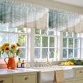 thumbnail image 4 of 2 Pack Abstract Waves Beach Art Valance for Window Sea Oil Painting Style Kitchen Valance Rod Pocket Short Curtain Topper Decorative Window Treatment for Living Room Bedroom 42"x12", 4 of 8