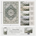 thumbnail image 2 of 8x10 Area Rugs for Living Room: Washable Rug Soft Vintage Boho Medallion Carpet Indoor Non-Slip Stain Resistant Large Carpets for Bedroom Dining Room Farmhouse Nursery Home Office Green Ivory, 2 of 18