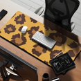 thumbnail image 2 of Long Mouse Pads for Desk,Yellow and Black Of Leopard Print Desk Mats on Top Of Desks, Desk Mouse Pad Extra Large with 3mm Non-Slip Base and Stitched Edge for Gaming,Office,Work,Home 35.4"x15.7", 2 of 6