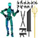 thumbnail image 2 of Mobile Doll Set, 3D Printed Titan Robot Mobile Doll, Posable Mobile Doll, Suitable For Collectors, Desktop Decoration, 2 of 5