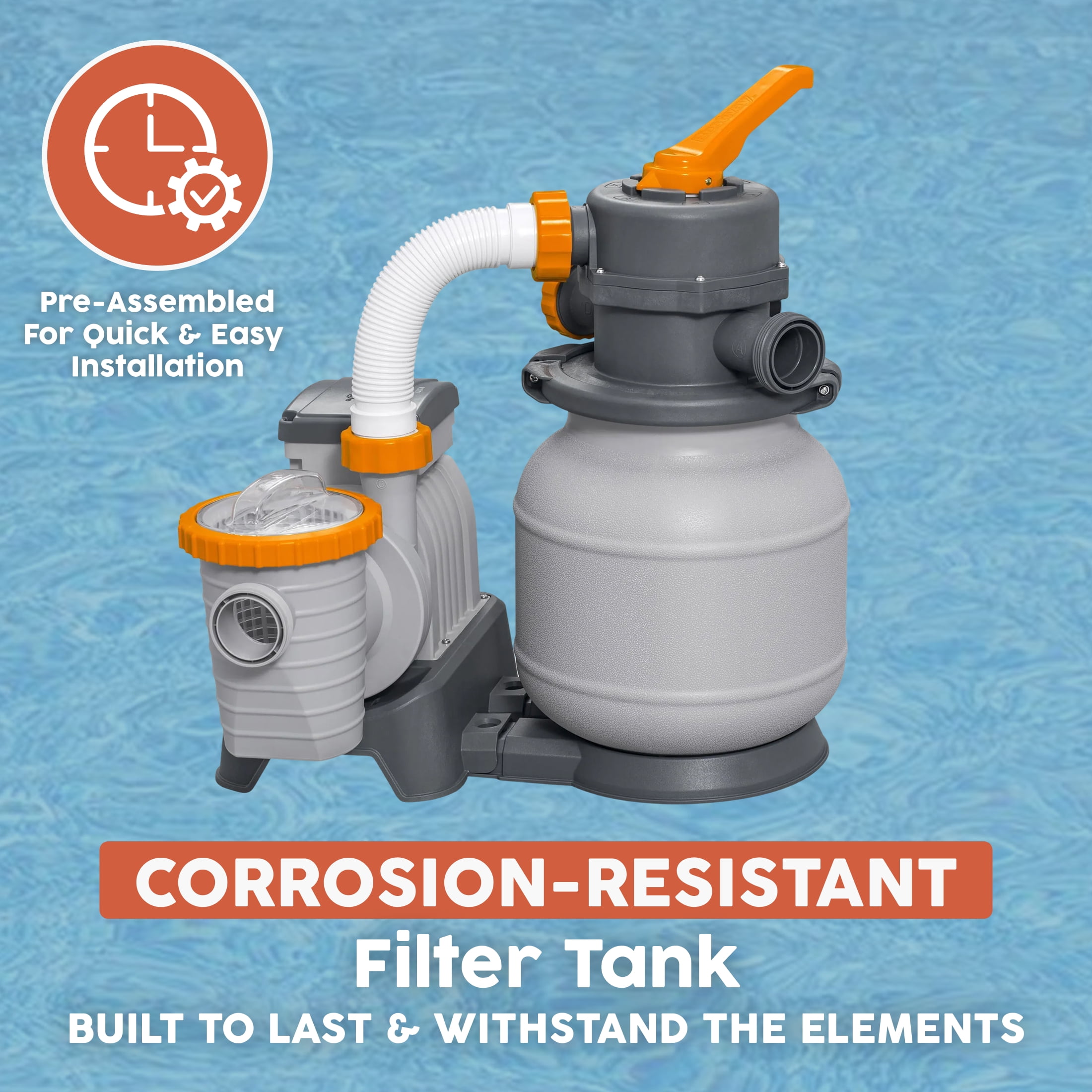 Flowclear 1500 gal. Pool Filter Silica Sand Pump