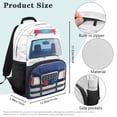 thumbnail image 7 of Aplkyhs Police Car School Backpack for Age 6-18 Ergonomic Padded Adjustable Straps Large Capacity Multi Compartment Bookbag for Boys Girls Elementary Middle High School Travel Daily Use, 7 of 7