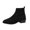 17#Black, variant on Women Breathable Hollow Fly Knit Sock Ankle Boots Pointed Toe Stacked Wood Low Block Heel Slip On Stretch Short Booties