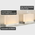 thumbnail image 2 of Kira Home Everett 48" 60W Integrated LED Bathroom / Light, Rectangular Acrylic Lenses, 3000k Light, Brushed Nickel, 2 of 8