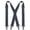 Charcoal Grey, variant on Black Heavy Duty X-Back Suspenders for Men, 1.4 inch Wide Adjustable Elastic Straps