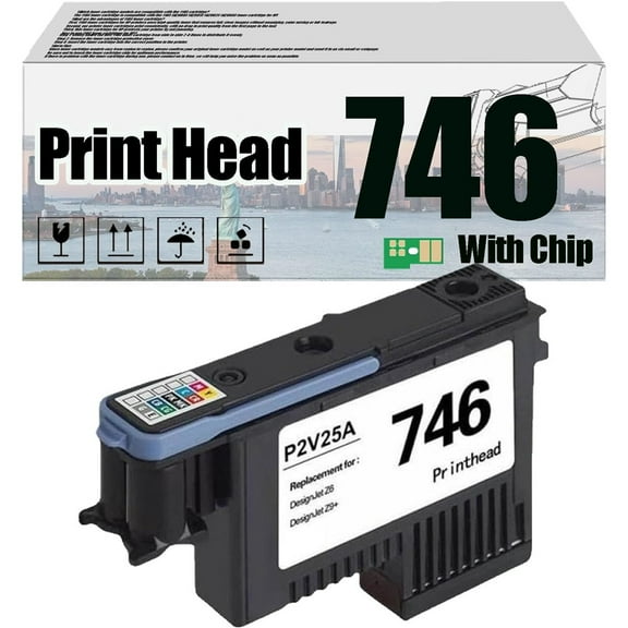 746 P2V25A Print Head, Compatible for HP DesignJet Z6 & Z9 Large Format Printers —— High Print Volume with Chip