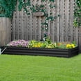 thumbnail image 5 of Raised Garden Bed, 8' x 3' x 1' Metal Planter Box, for Growing Vegetables, Flowers, Herbs, Succulents for Park, Garden, Outdoor, Black, 5 of 5