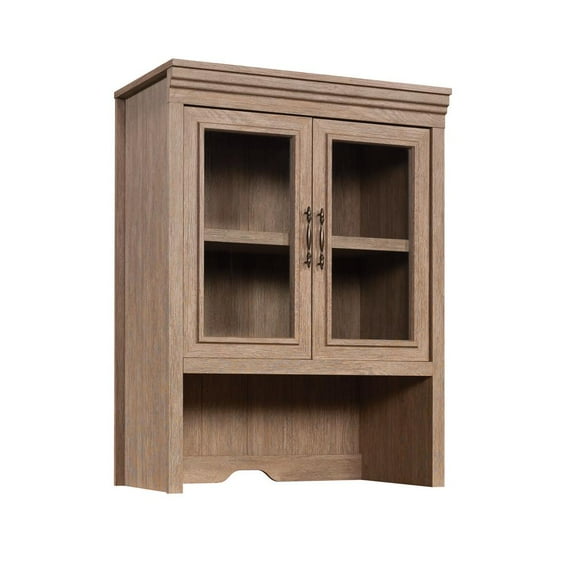 Sauder Rollingwood Engineered Wood Library Hutch in Brushed Oak Finish