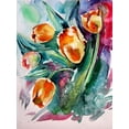thumbnail image 2 of Kovacs, Anna Brigite 19x24 Gold Ornate Wood Framed with Double Matting Museum Art Print Titled - Tulips, 2 of 4