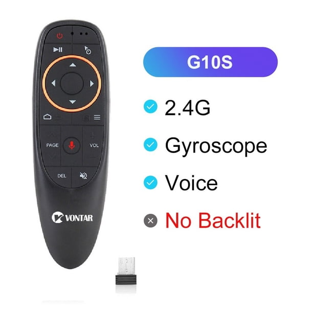VONTAR G10 G10S Pro Control remoto por voz 2.4G Inalámbrico Air Mouse Giroscopio IR Aprendizaje para Android tv box HK1 H96 Max X96 mini Tan Jianjun unisex