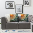 thumbnail image 2 of Acheng Gold and Blue Abstract Art Short Plush Pillowcase Set of 2 White, 2 of 7
