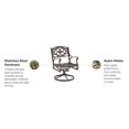 thumbnail image 6 of Afuera Living Traditional Aluminum Outdoor Swivel Rocking Chair in Bronze, 6 of 17