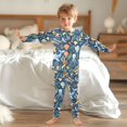 thumbnail image 6 of Dailycode Cotton Pajama Set Snug Fit Long Sleeve Top and Pants for 18M-8Y Starfish Whale Coral Octopus, 6 of 7