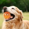 thumbnail image 3 of Squeaky Spiky Dog Ball Toy Floating Bouncy Dental Teeth Cleaning Chew Ball for Small Medium Dogs Interactive Play Ball Toy,1pack,Orange, 3 of 4