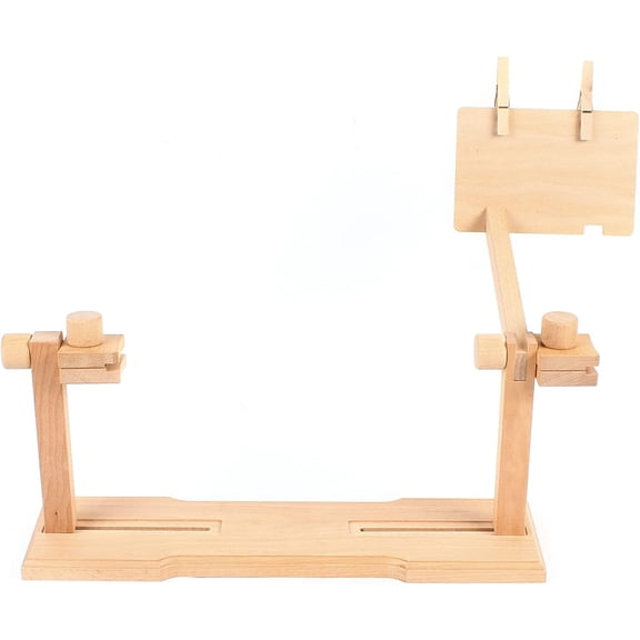 Adjustable Embroidery Lap Stand Cross Stitch Rack Wood Frame Needlework Tool