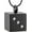 black, variant on Stainless Steel Cremation Jewelry for Ashes, Dice Memorial Urn Necklace for Men, Keepsake Pendant